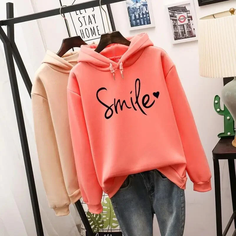 Damen Bedruckter Kapuzenpullover mit langen Ärmeln | Warme - Image 2
