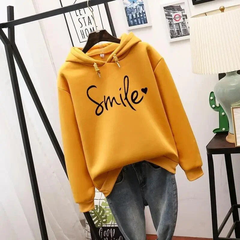 Damen Bedruckter Kapuzenpullover mit langen Ärmeln | Warme - Image 3