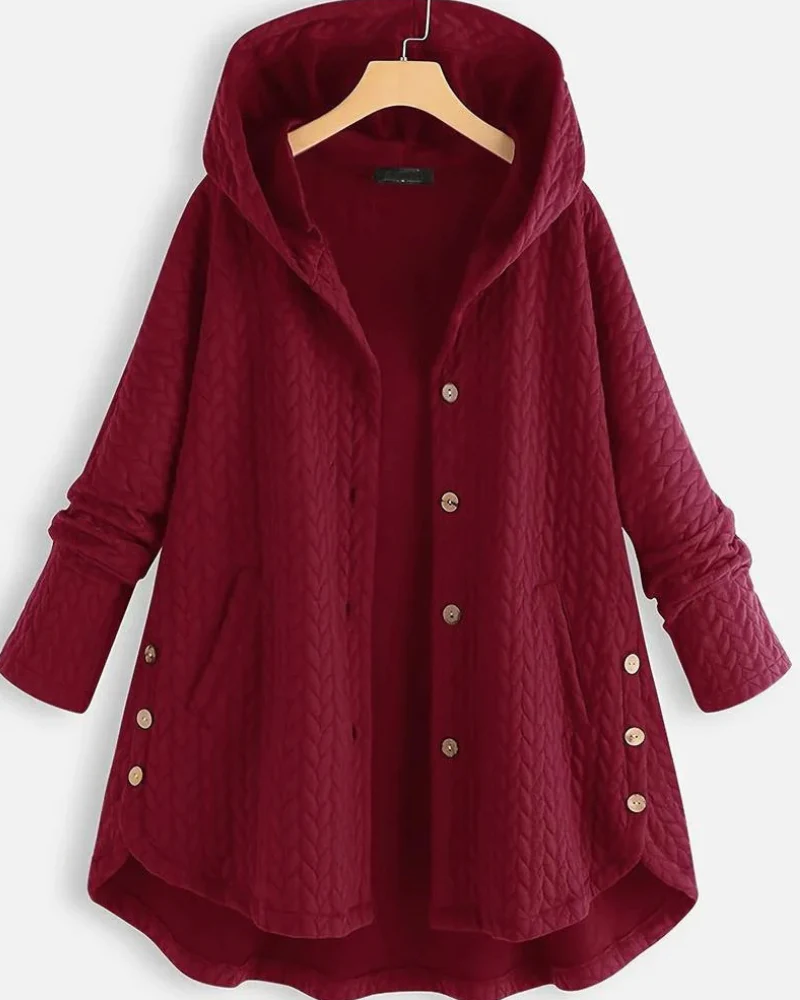 Damen bequeme Kapuzenjacke | Lang - Image 5