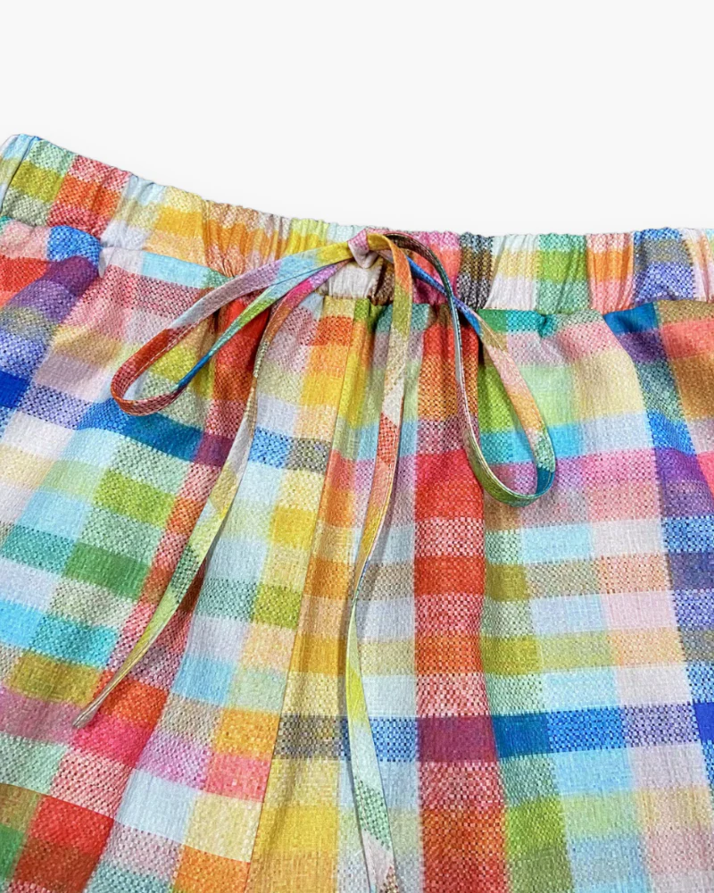 Damen Bequeme Karohose | Vintage Stoffhose - Image 2