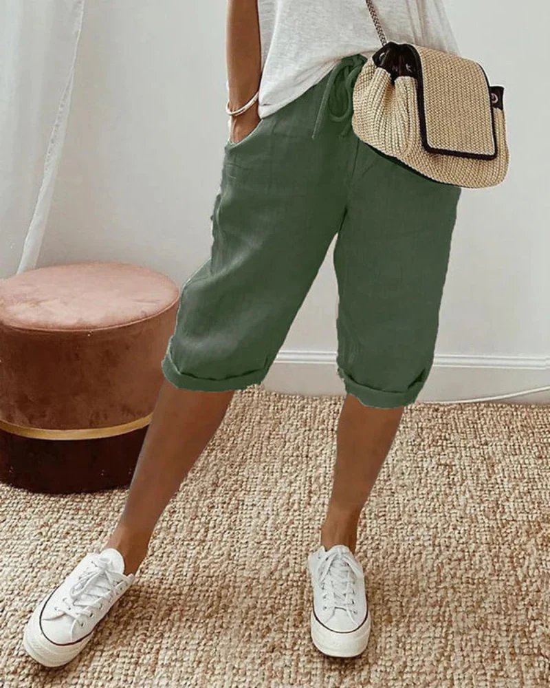 Damen Bequeme Kordelzug Shorts | Kurze Hosen Damen - Image 3