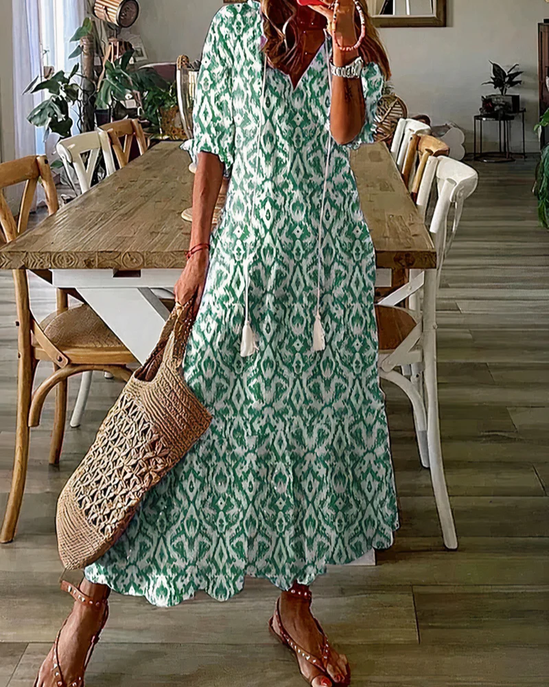 Damen bequemes geblümtes Sommerkleid | Maxi - Image 2