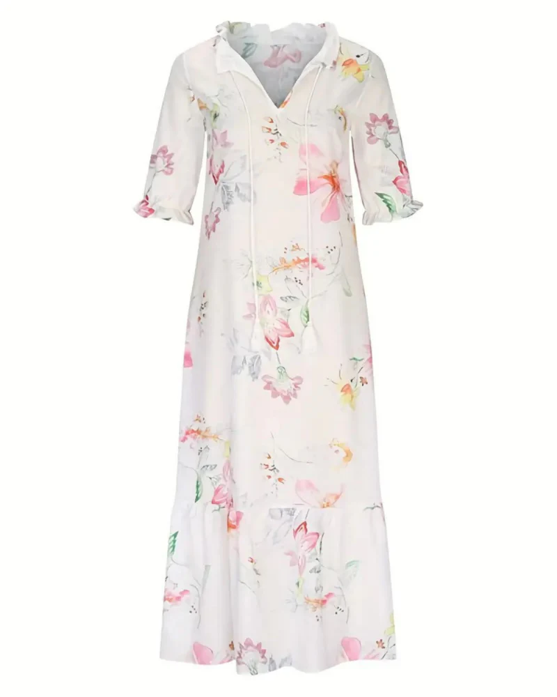 Damen bequemes geblümtes Sommerkleid | Maxi - Image 3