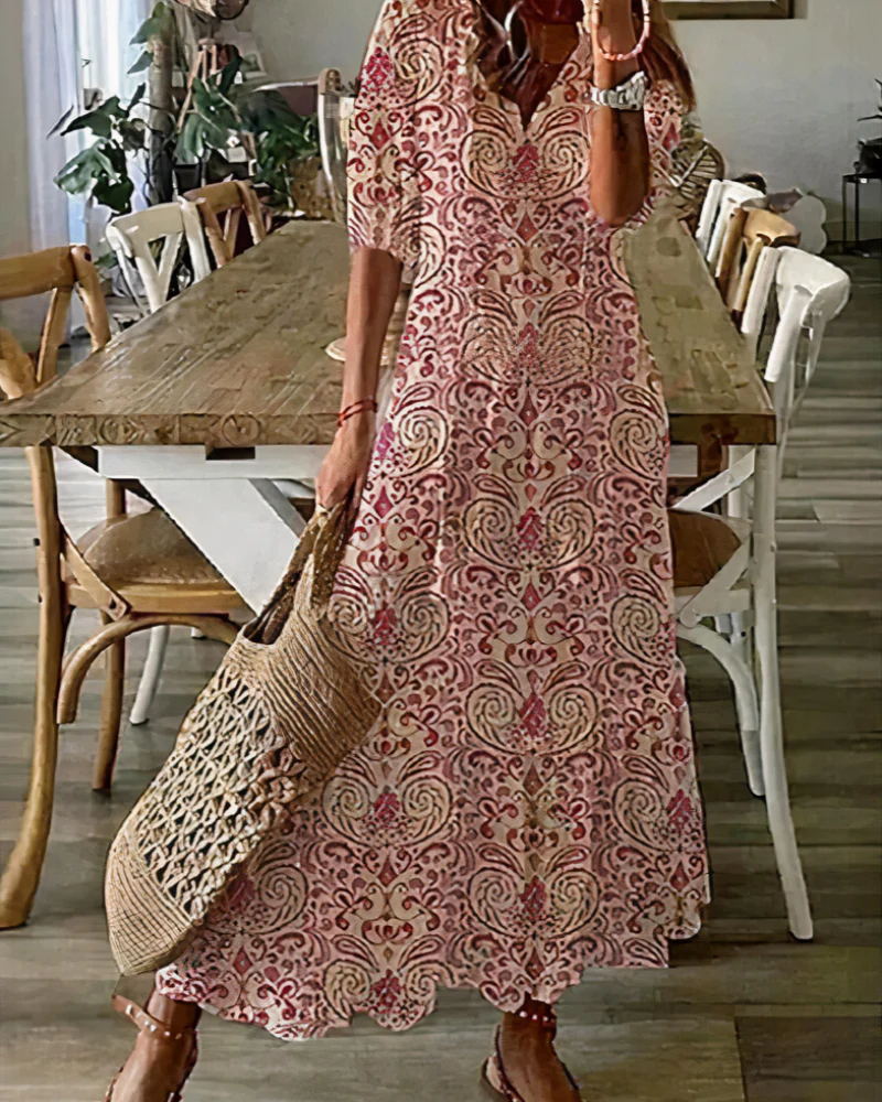 Damen bequemes geblümtes Sommerkleid | Maxi - Image 9