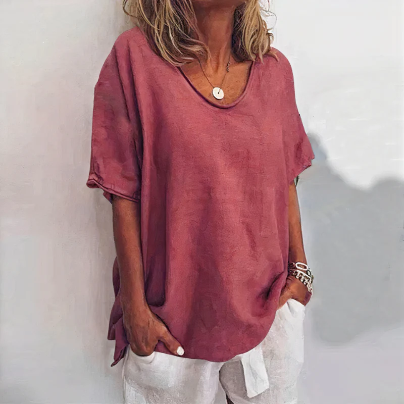 Damen bequemes lockeres T-Shirt | Kurzarm - Image 3