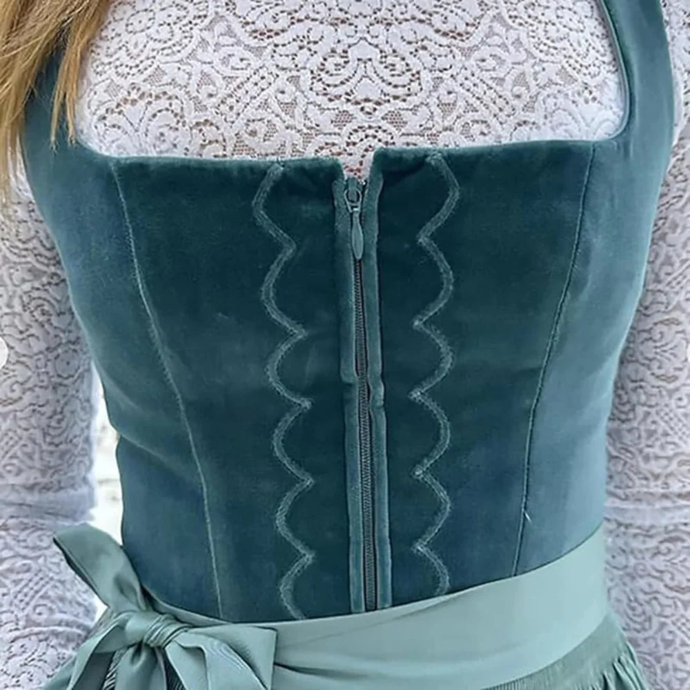 Damen besticktes Vintage Dirndlkleid | Midi - Image 3