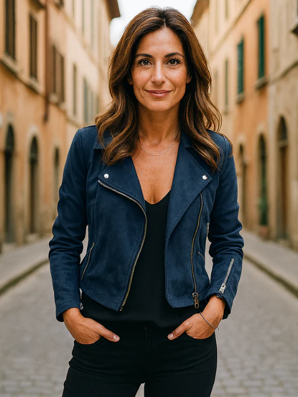Damen Bikerjacke Mit Asymmetrischem Reißverschluss und Eleganten Details – Jacke Für Stilbewusste Frauen - Image 4