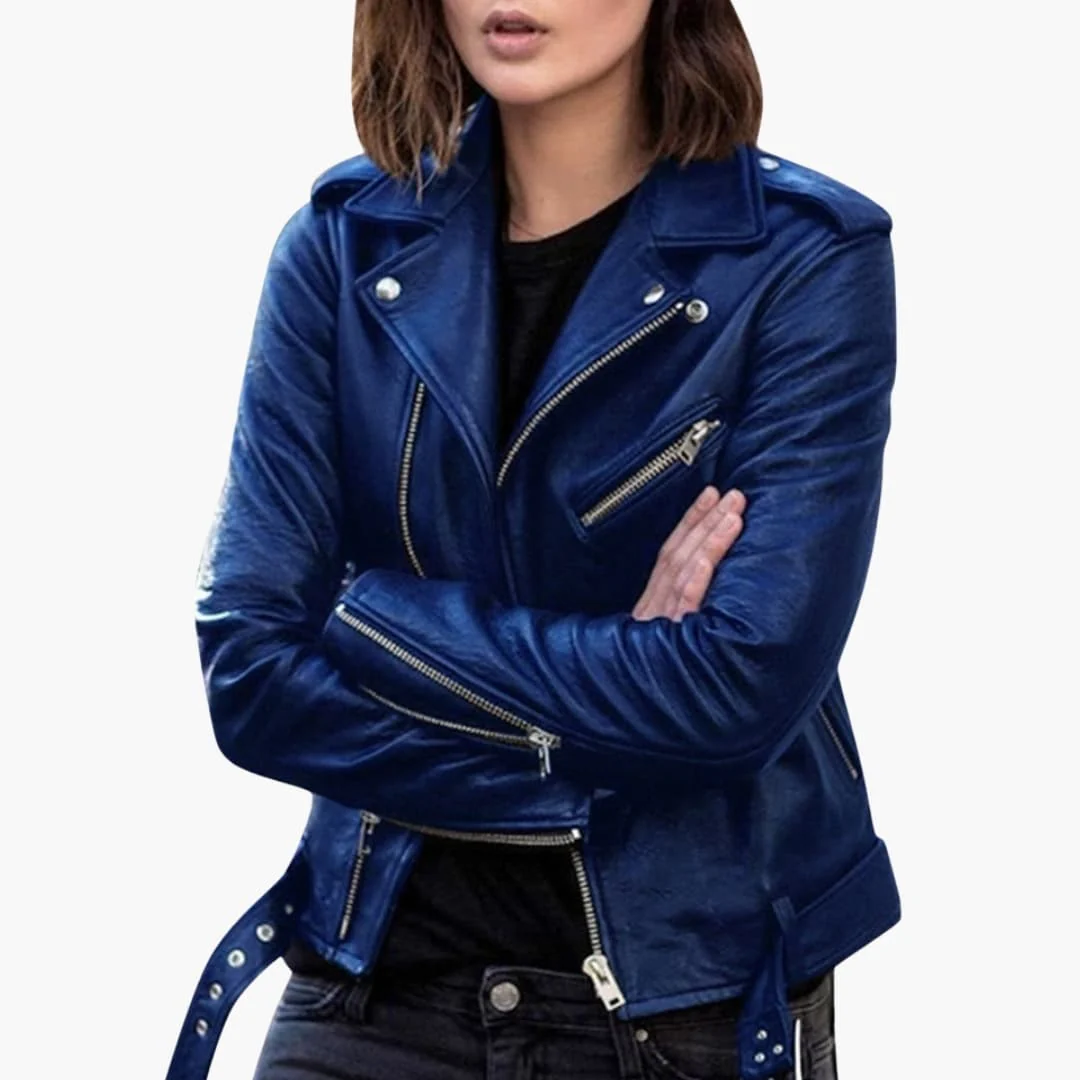 Damen Bikerjacke mit Reißverschluss - Image 2