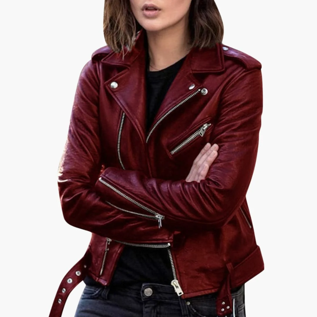 Damen Bikerjacke mit Reißverschluss - Image 3