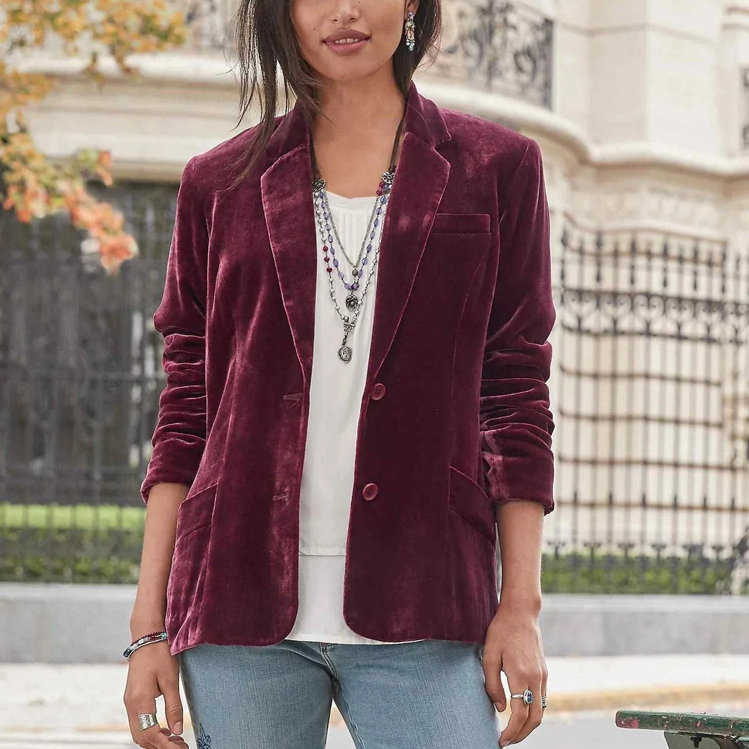 Damen Blazer Jacken aus Samt - Swayze - Image 3