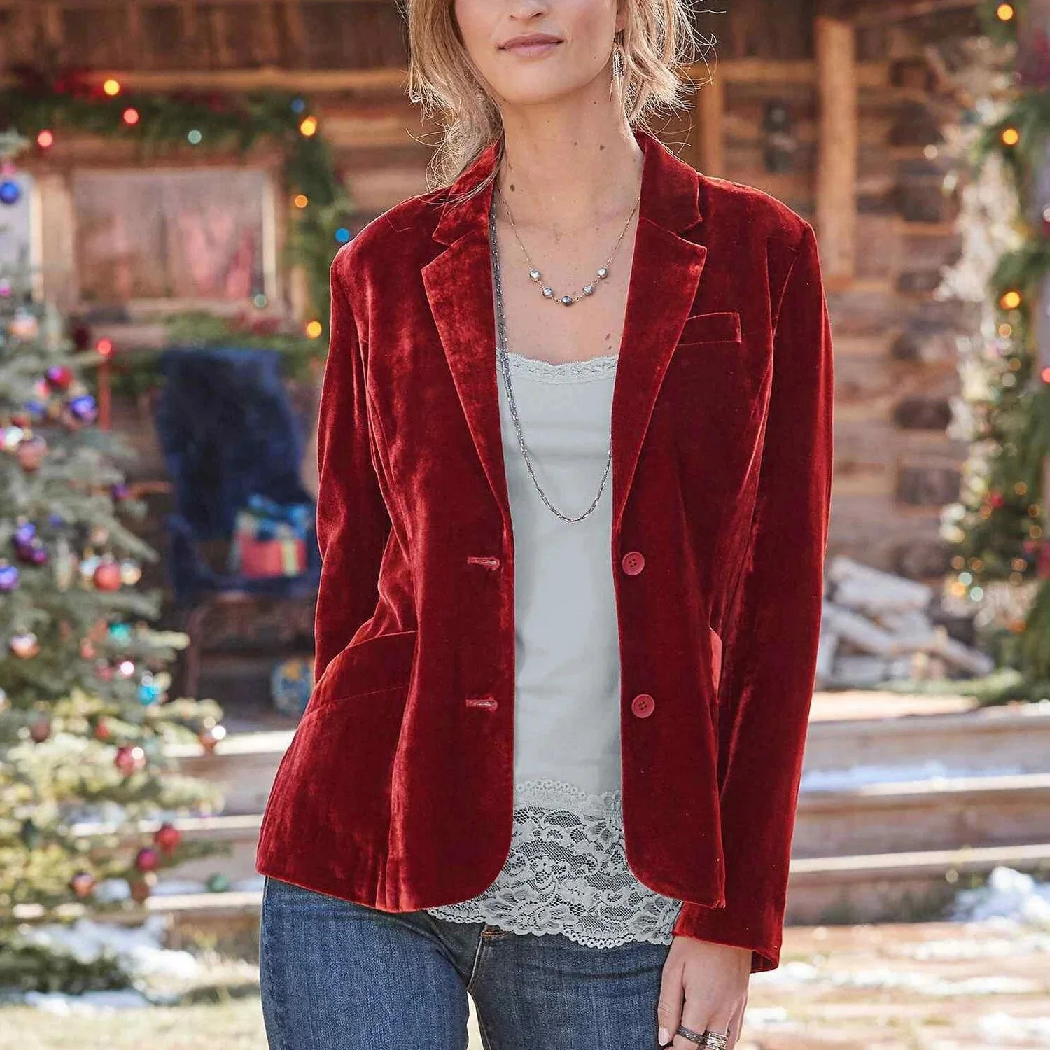 Damen Blazer Jacken aus Samt - Swayze - Image 5