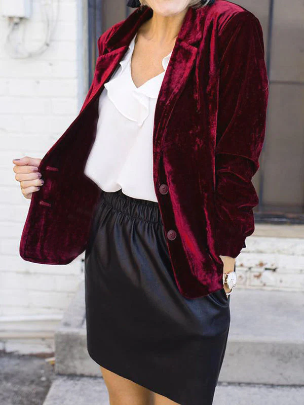 Damen-Blazer mit Samtoberfläche | strukturierte Ausführung - Image 2