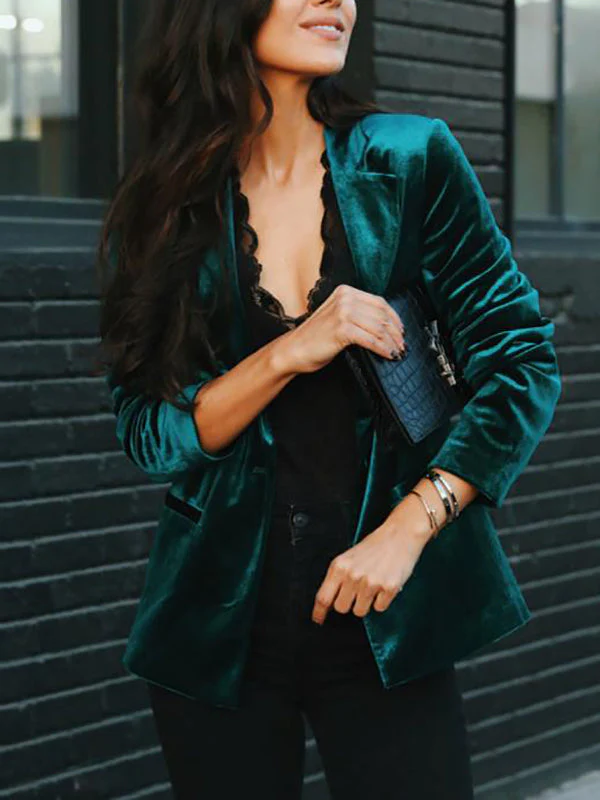 Damen-Blazer mit Samtoberfläche | strukturierte Ausführung - Image 3