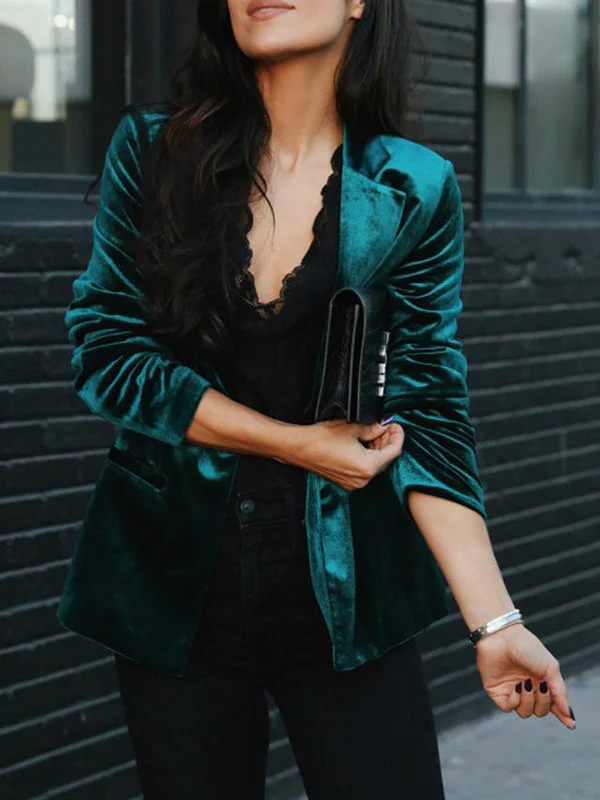 Damen-Blazer mit Samtoberfläche | strukturierte Ausführung - Image 4