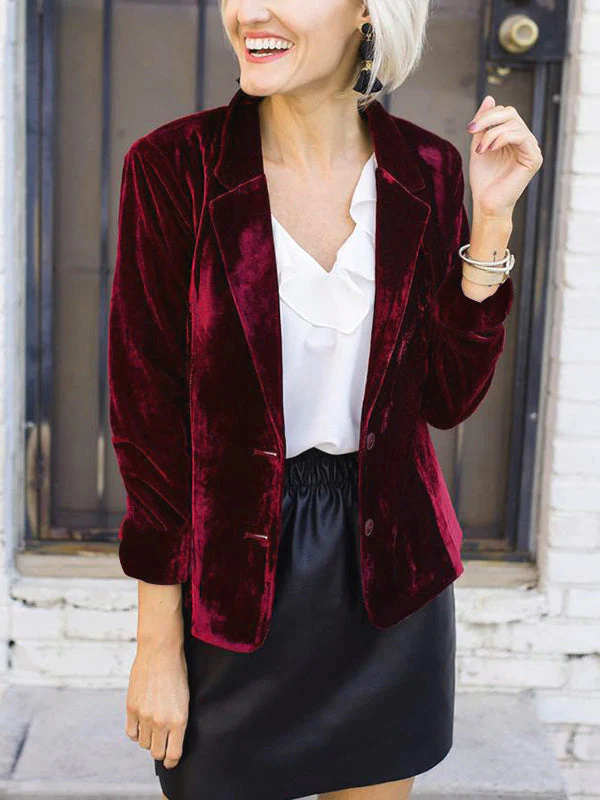 Damen-Blazer mit Samtoberfläche | strukturierte Ausführung - Image 5