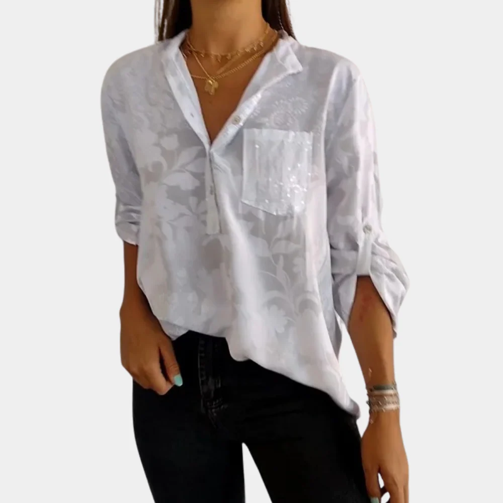 Damen Blumen Button Down Hemd | Leicht - Image 2