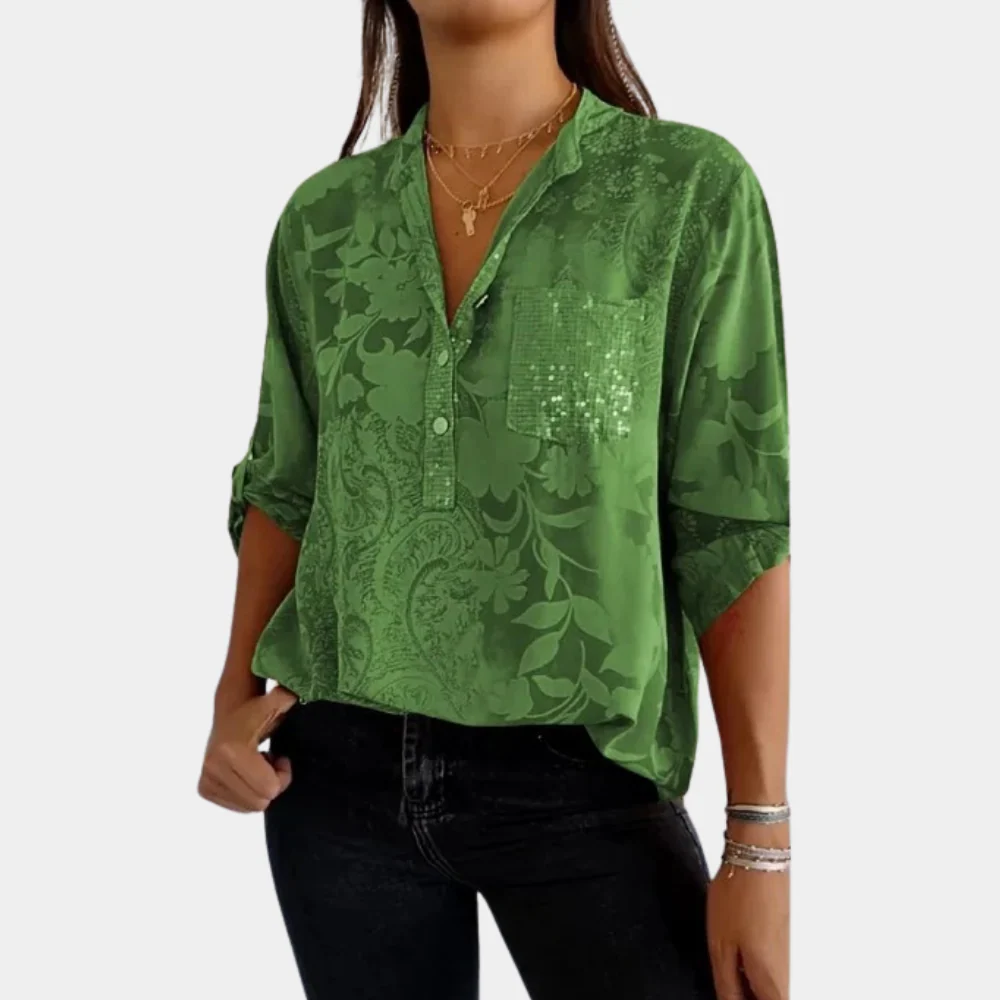 Damen Blumen Button Down Hemd | Leicht - Image 3