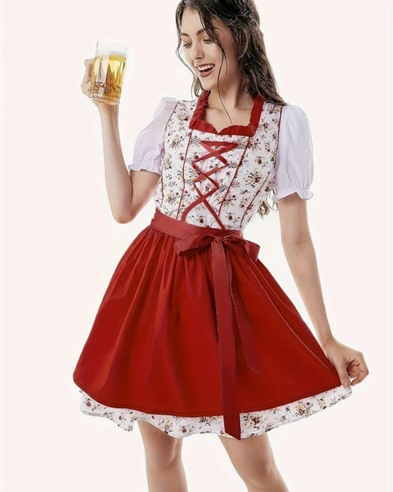 Damen Blumenmuster Dirndlkleid | Festlich - Image 4