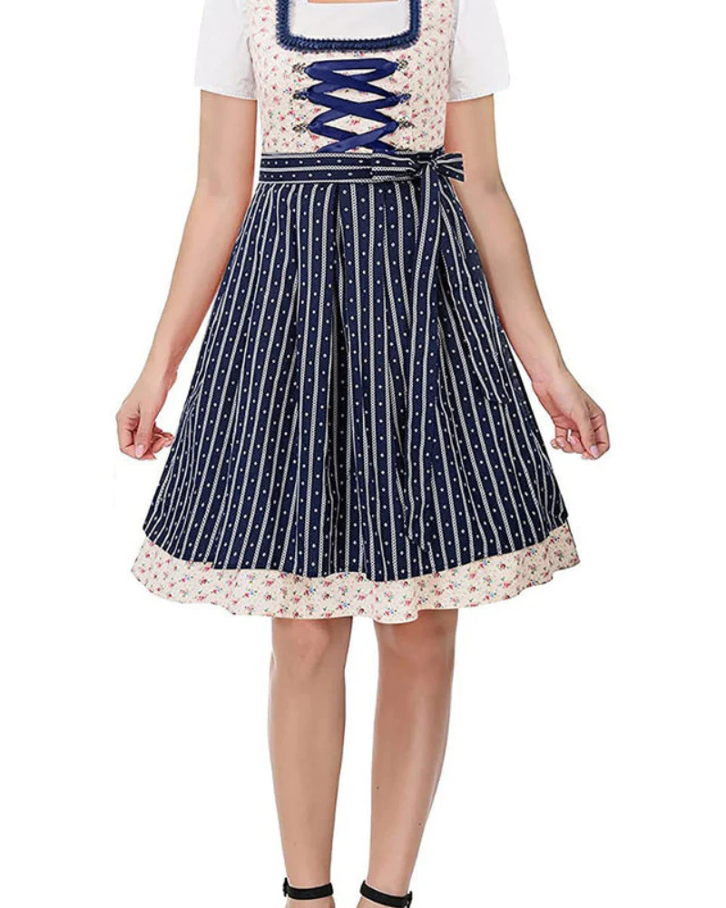 Damen Blumenmuster Dirndlkleid | Midi Festlich - Image 2