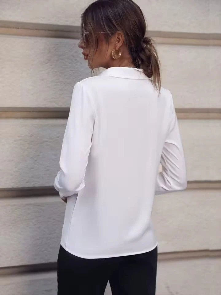 Damen Bluse | klassischer Kragen und lange Ärmel - Image 2
