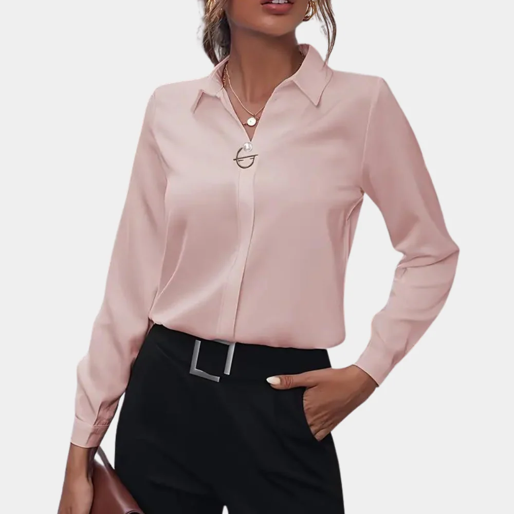 Damen Bluse | klassischer Kragen und lange Ärmel - Image 6