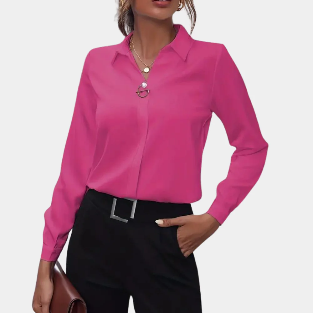 Damen Bluse | klassischer Kragen und lange Ärmel - Image 7
