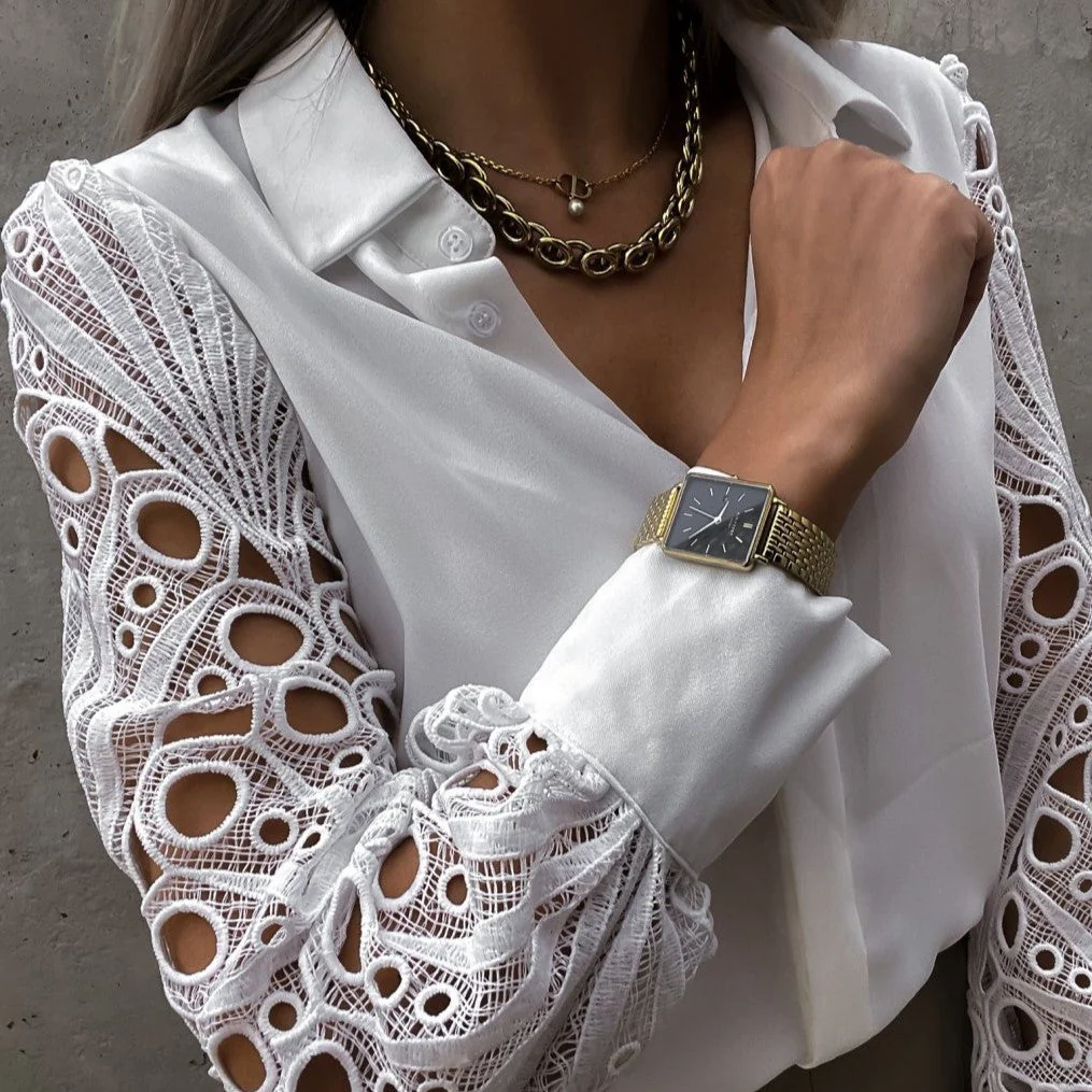 Damen Bluse | V-Ausschnitt und lockere Passform