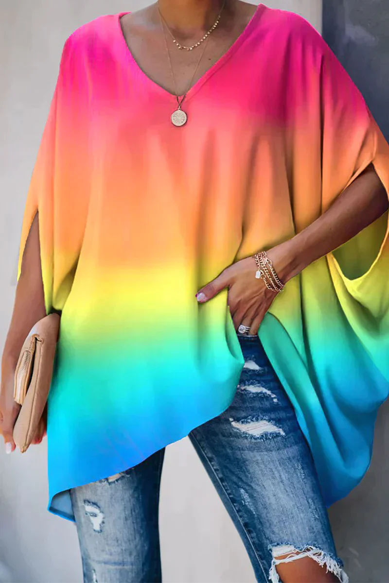 Damen Bluse | weite Form mit V-Ausschnitt - Image 2