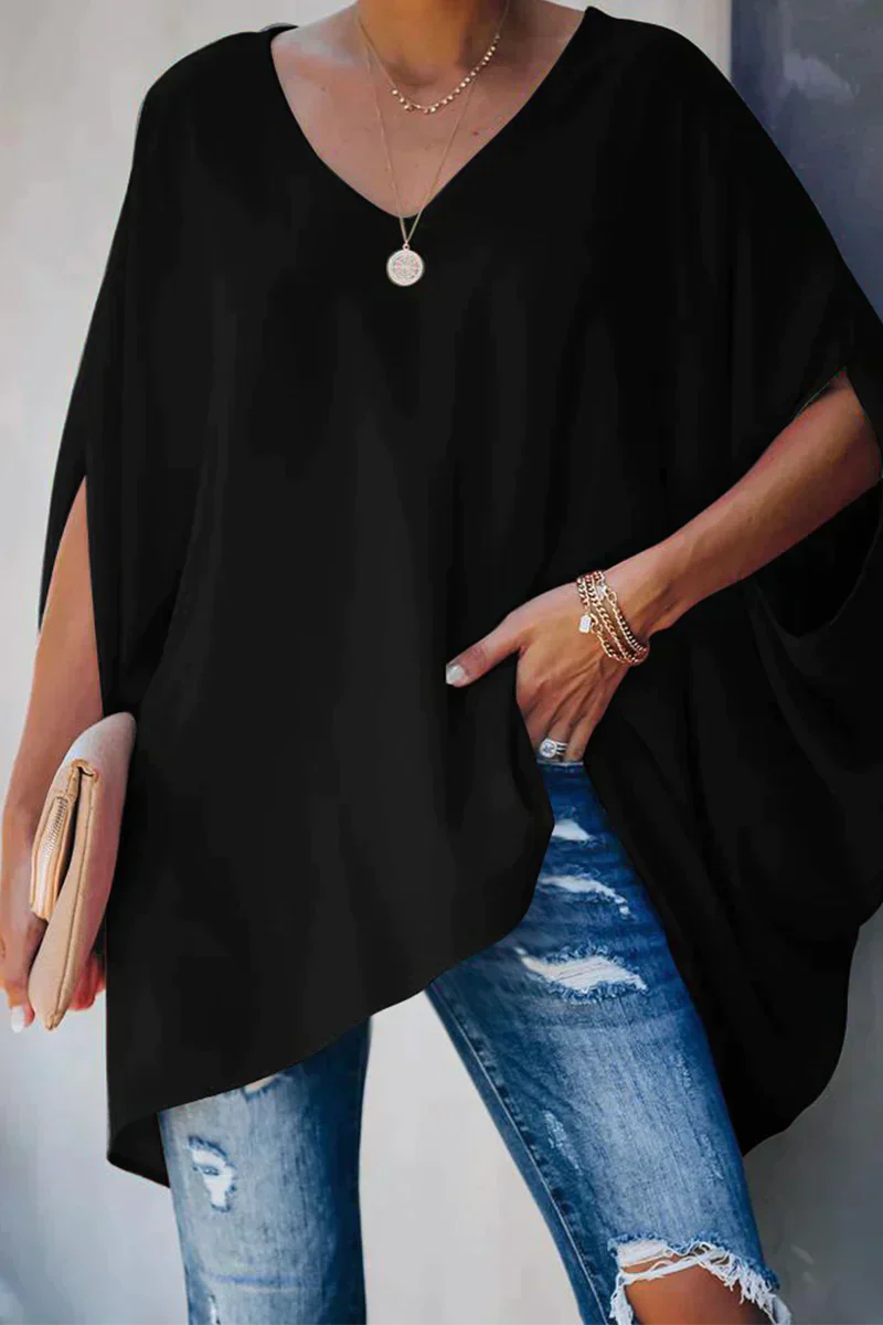 Damen Bluse | weite Form mit V-Ausschnitt - Image 3