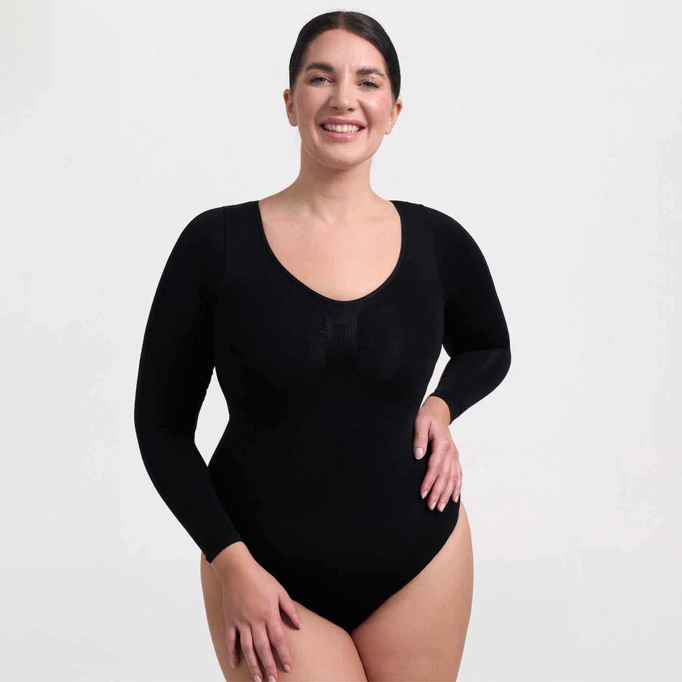 Damen Body | langärmelig mit durchgehender Fläche und Rückenöffnung - Image 2