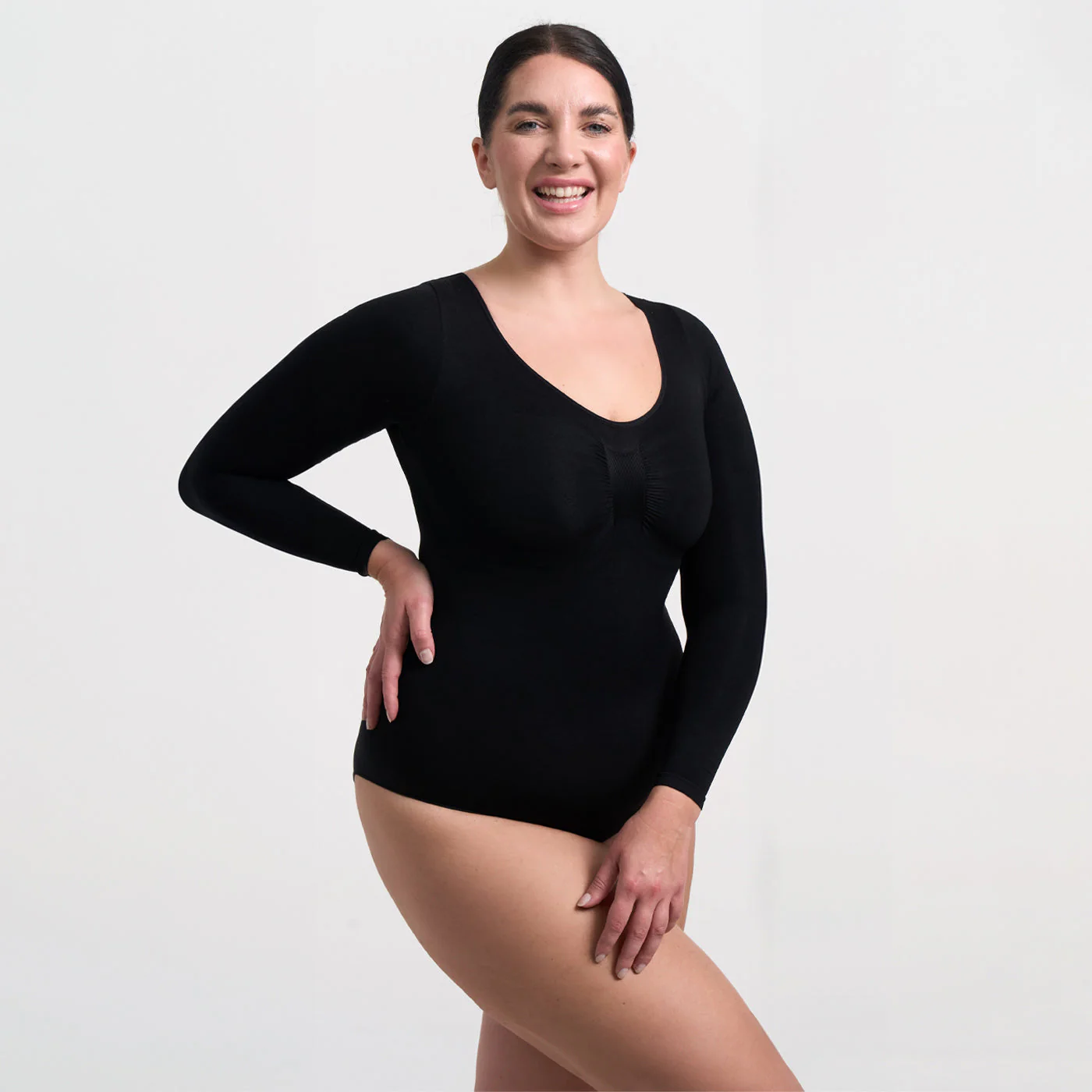 Damen Body | langärmelig mit durchgehender Fläche und Rückenöffnung - Image 4