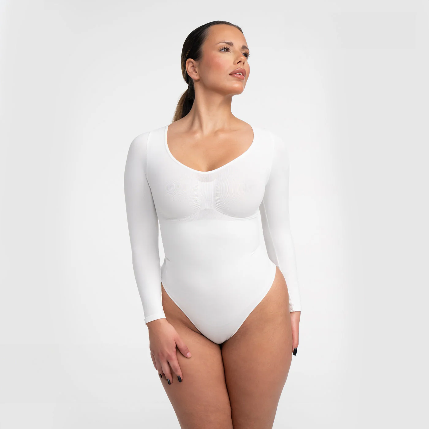 Damen Body | langärmelig mit durchgehender Fläche und Rückenöffnung - Image 6