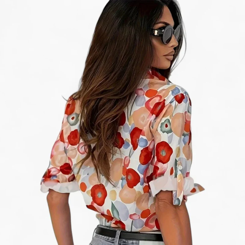 Damen Boho-Bluse mit Blumenmuster | Langarm - Image 3