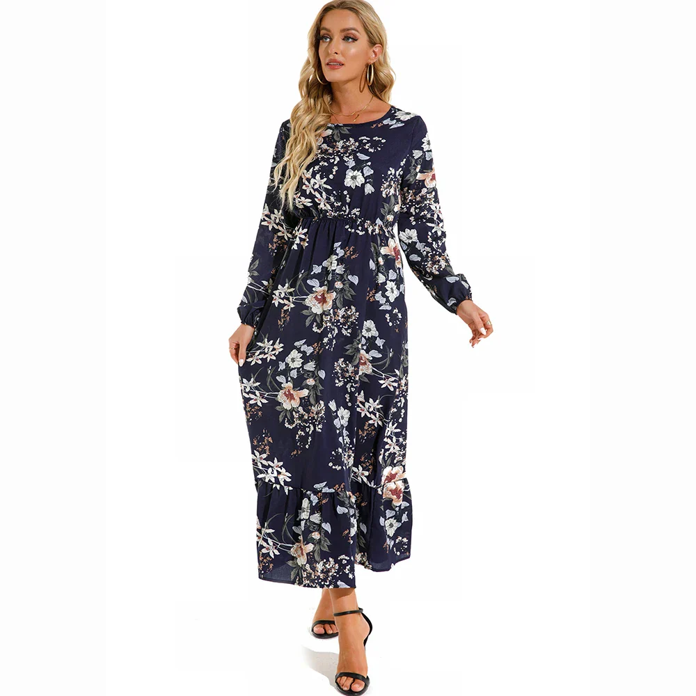 Damen Boho Maxikleid mit Blumenmuster | Langarm - Image 8