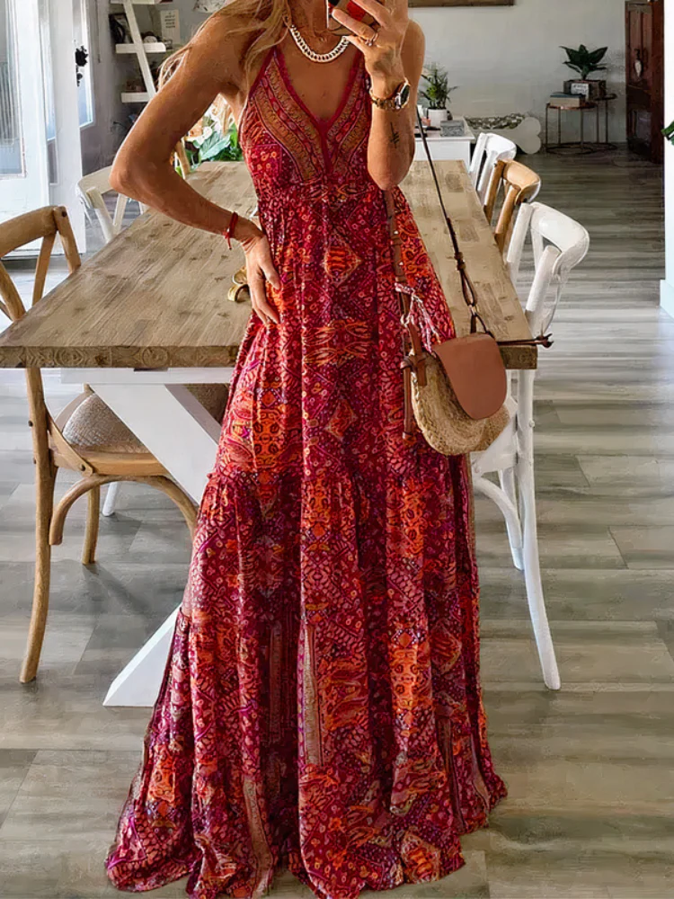 Damen Boho Sommerkleid Kleid | Maxi - Image 2