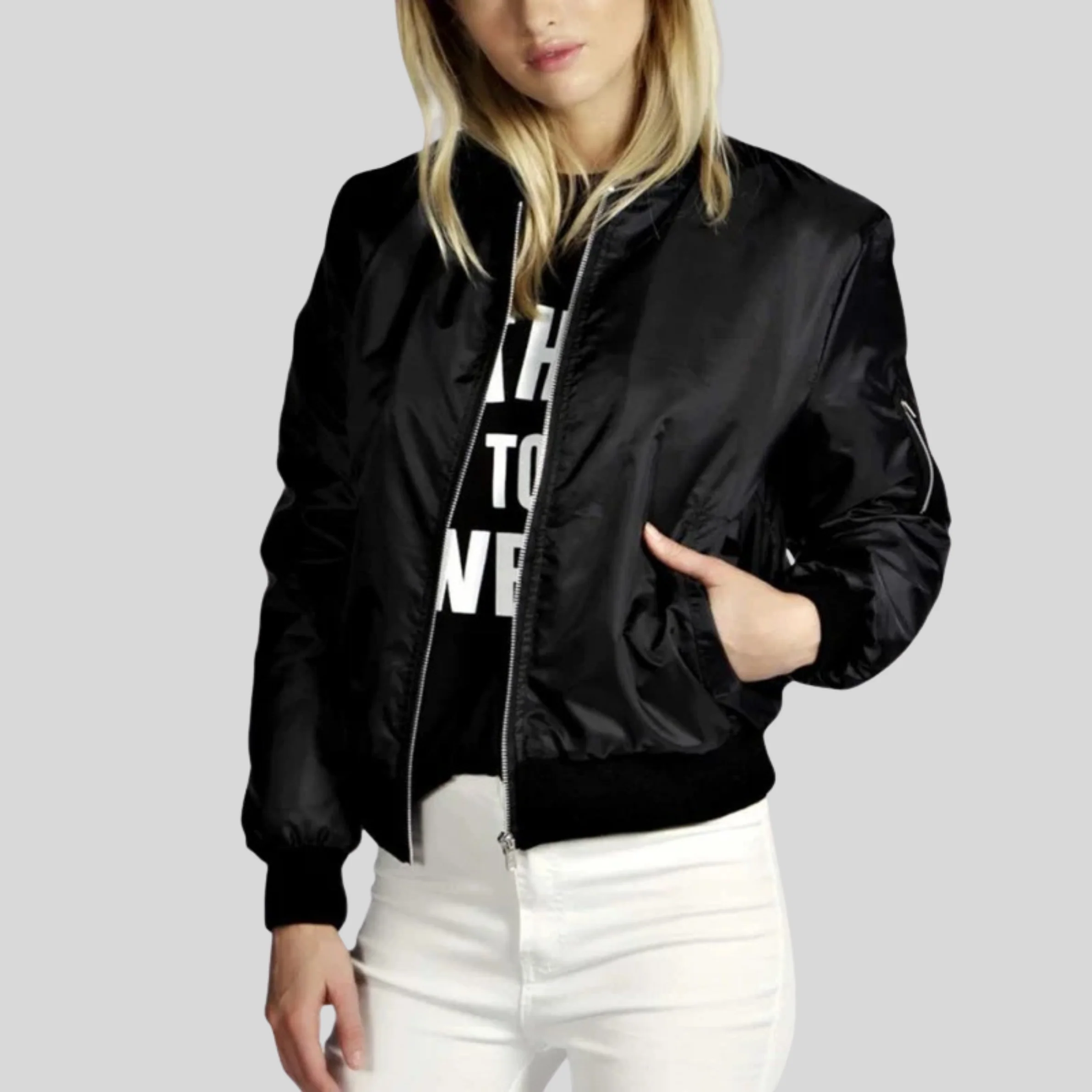 Damen Bomber-Übergangsjacke | Langarm - Image 3