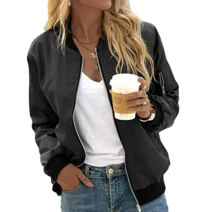 Damen-Bomber-Übergangsjacke | Lässig - Image 2