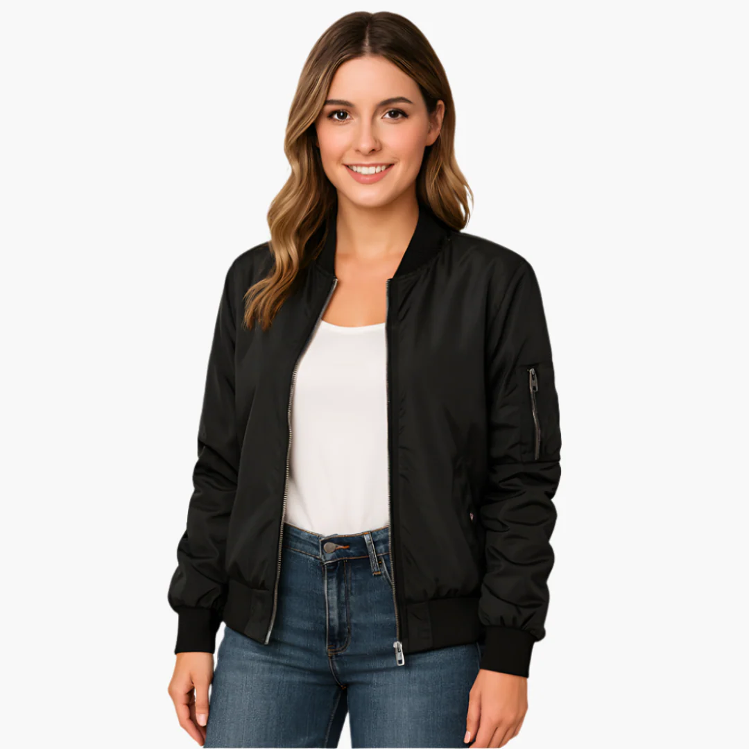 Damen Bomberjacke mit langen Ärmeln - Image 3