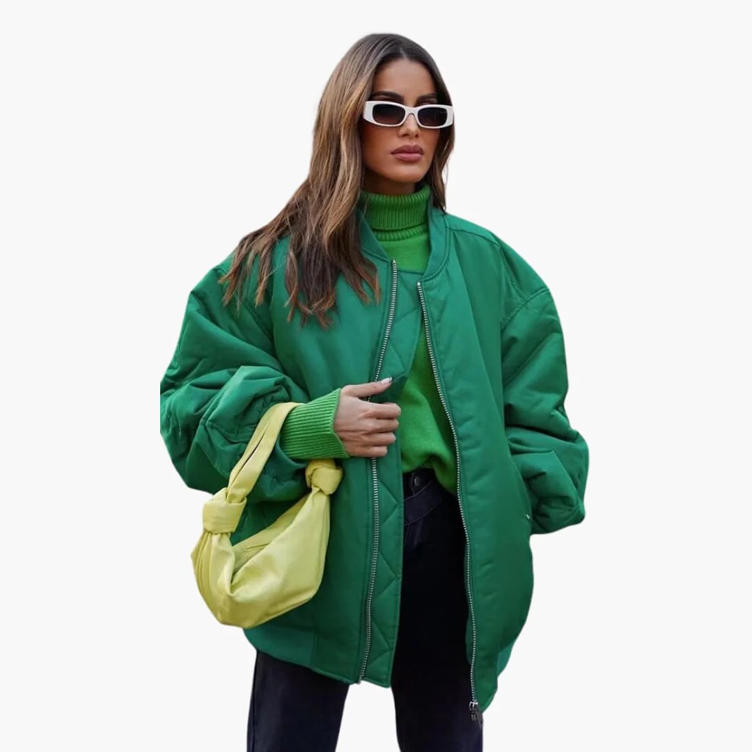 Damen Bomberjacke mit Reißverschluss und Fronttaschen - Image 6