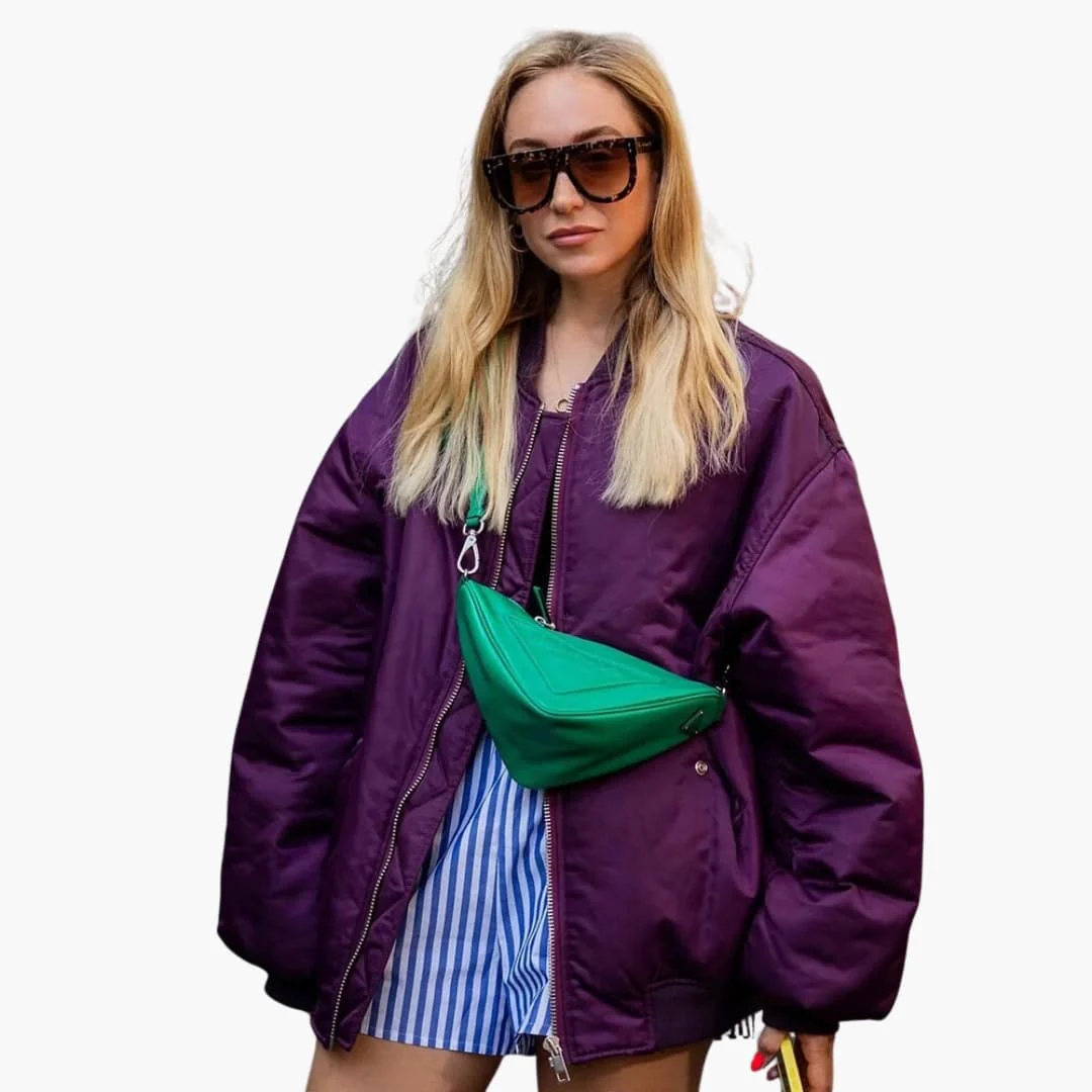 Damen Bomberjacke mit Reißverschluss und Fronttaschen - Image 8
