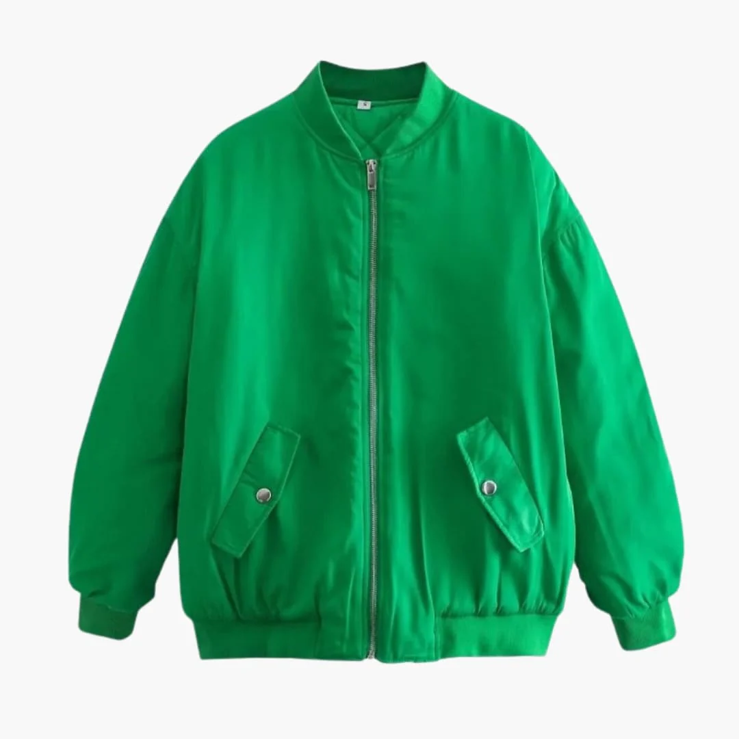 Damen Bomberjacke mit Reißverschluss und Fronttaschen - Image 9