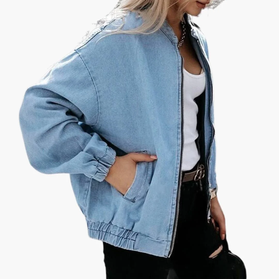 Damen Bomberjacke mit Reißverschluss und Taschen - Image 2