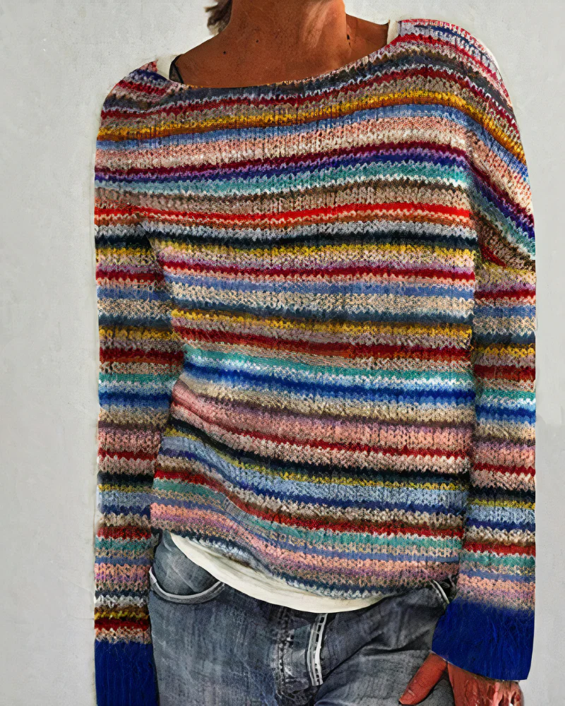 Damen bunter gemütlicher pullover | Strick - Image 2