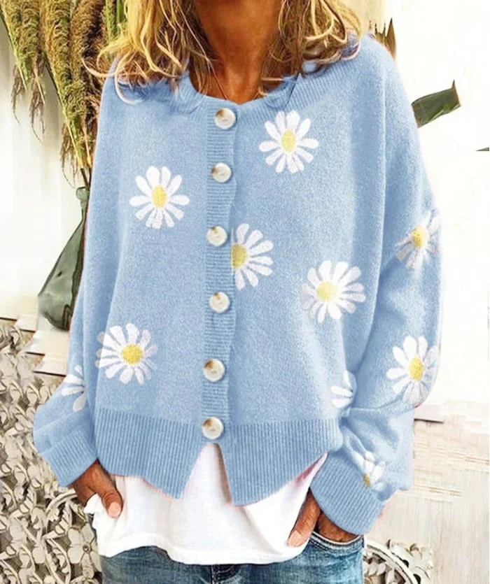Damen-Cardigan mit Gänseblümchen-Design - Image 2
