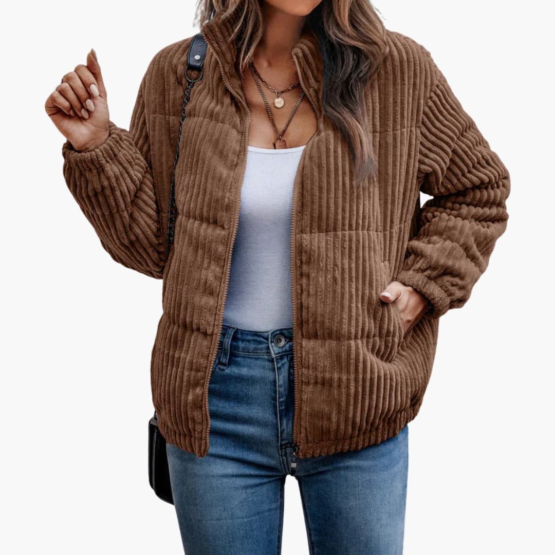 Damen Cordjacke mit Seitentaschen - Image 2