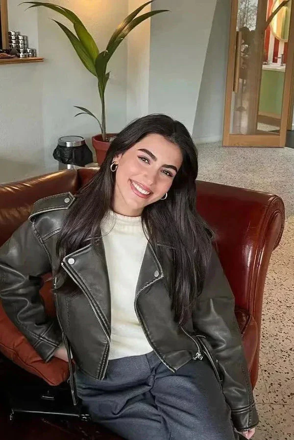Damen Cropped Jacke | Kurz geschnittene Ausführung mit Gürtel - Image 3