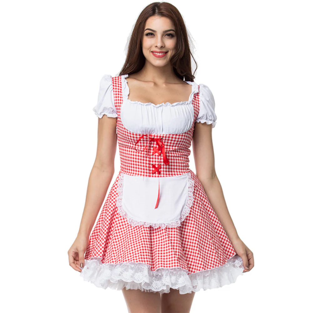 Damen Dirndl im Landhausstil | Trachtenkleid mit Bluse und Schnürung - Image 3