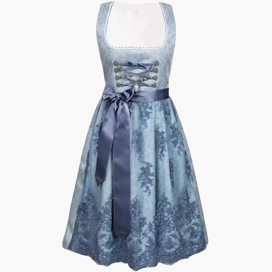 Damen Dirndl Kleid ärmellos mit Mieder und Rock - Oktoberfest 2025 - Image 2