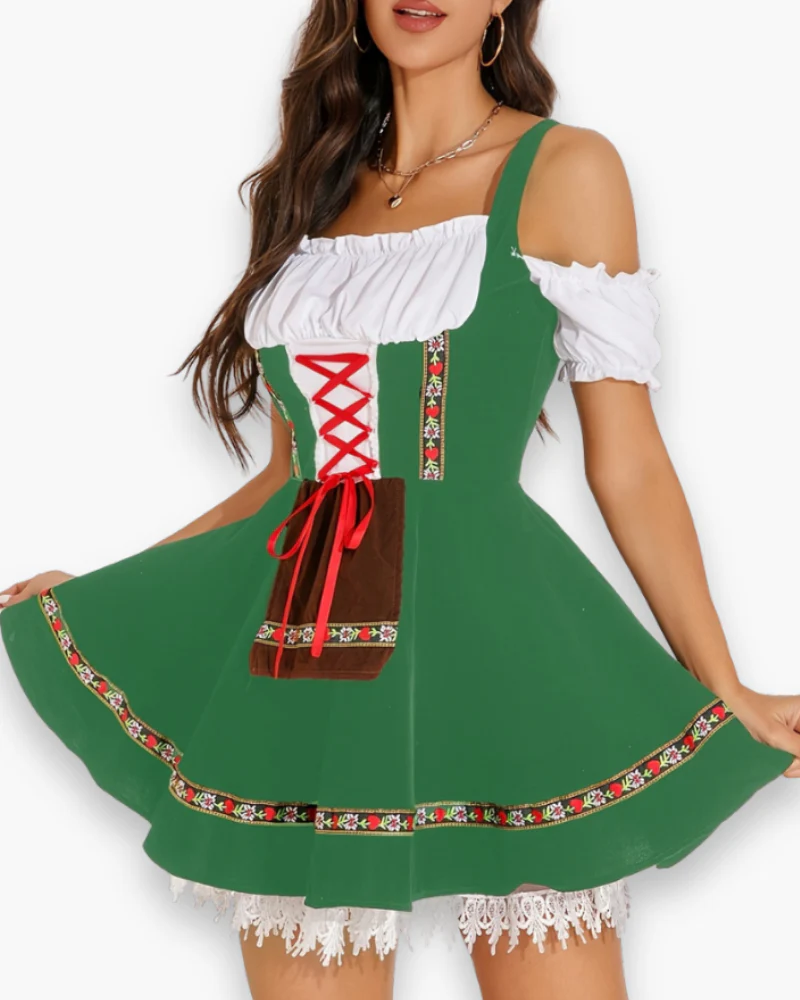 Damen Dirndl Kleid für Festliche Anlässe | Traditionelles Trachten Outfit fürs Oktoberfest - Image 5