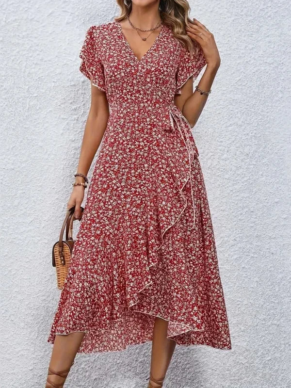 Damen Elegante Blumenmuster Kleid | Midi - Image 4